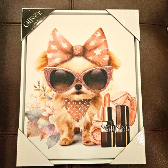 Oliver Gal Dog Canvas Art - Picture 1 of 2